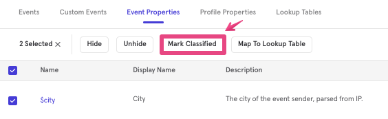 Mark Classified