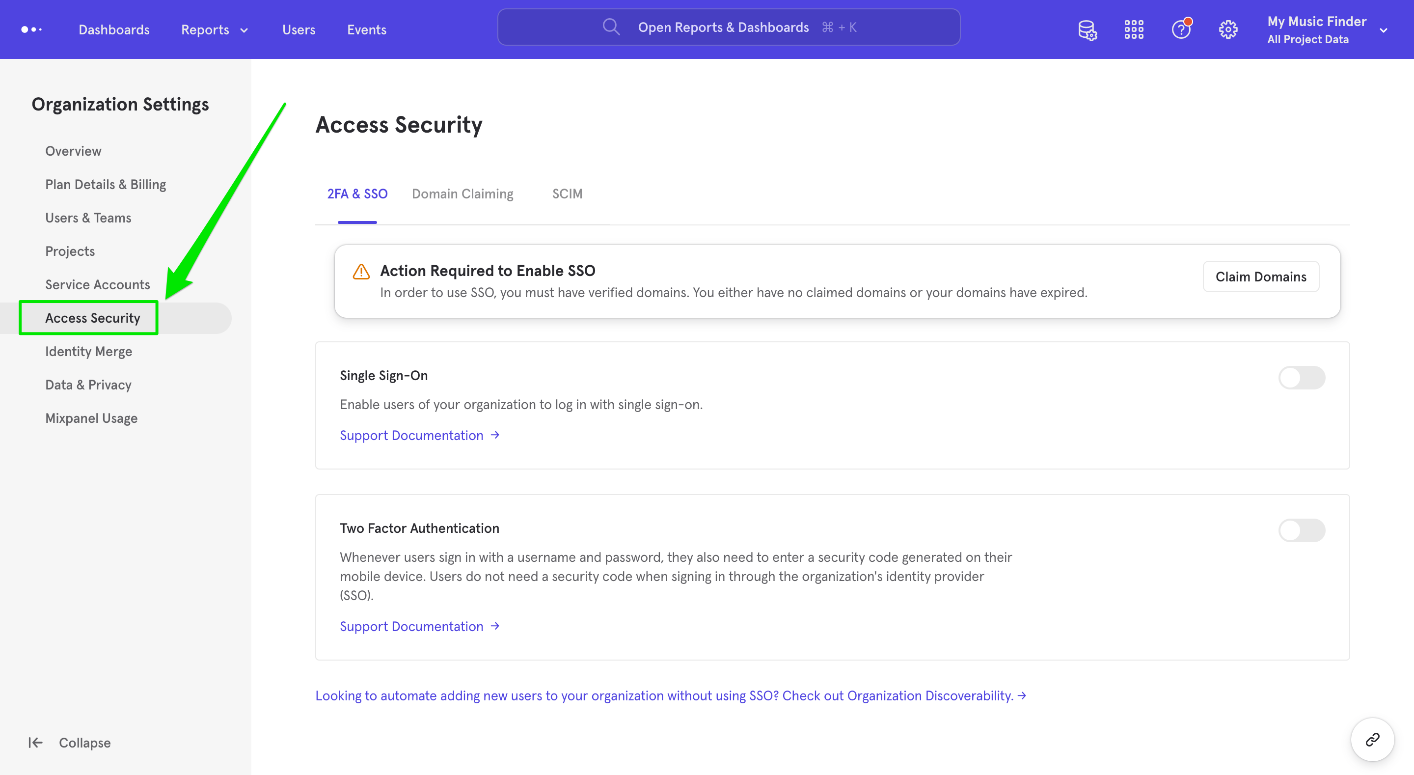 SSO Access Security Image